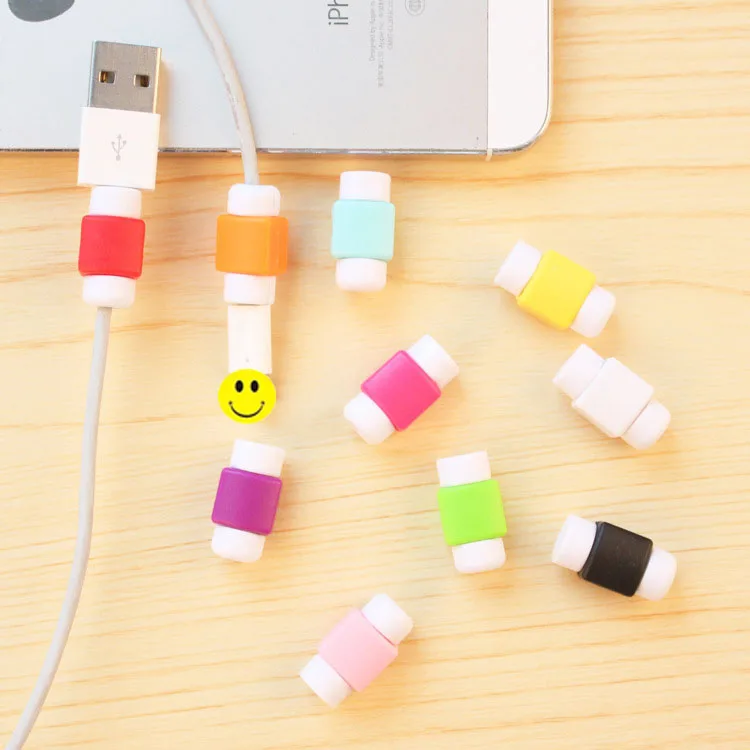 Цветной защитный USB кабель для наушников 200 шт./лот чехол Apple iPhone Samsung HTC бесплатная