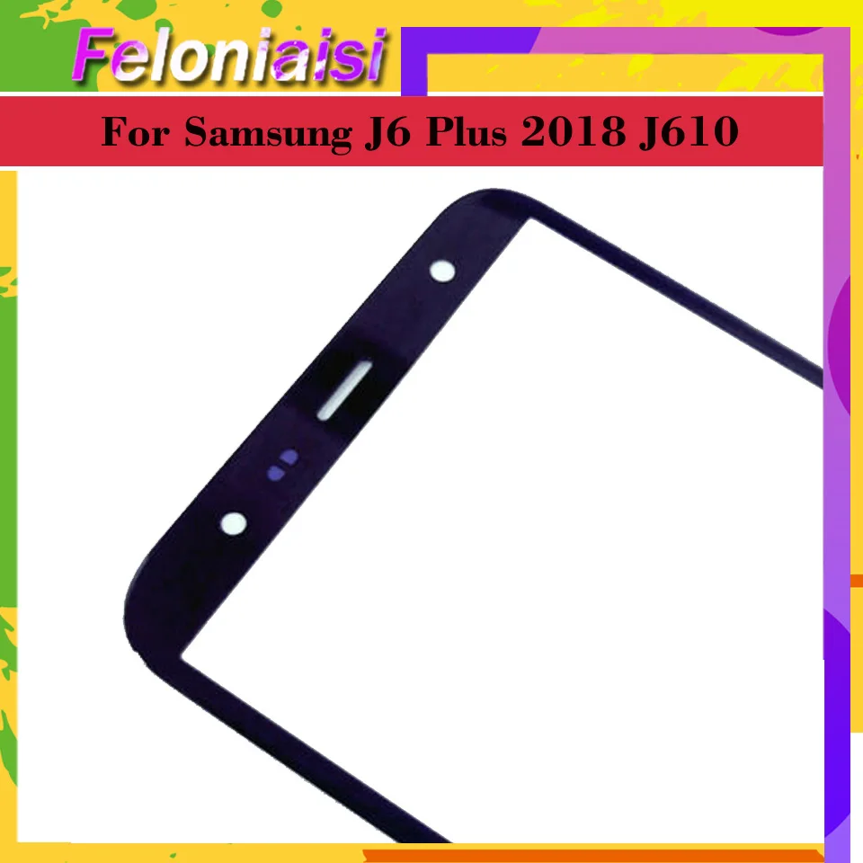 10 шт./лот для samsung Galaxy J6 + Plus 2018 J610 J610F SM J610F/DS сенсорный экран Внешний стеклянный