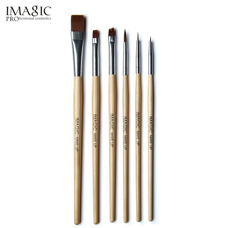 Новый бренд IMAGIC 6 шт Профессиональные кисти для макияжа масло тату косметическая