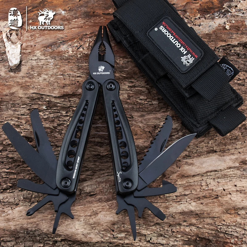 HX на открытом воздухе portable13 в 1 Multi Щипцы для наращивания волос Инструменты Черный