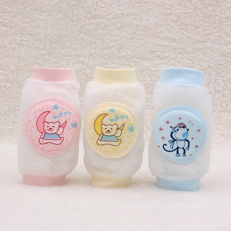 2 пары Детские гамаши для ног защитные наколенники ползания сетчатые с рисунком