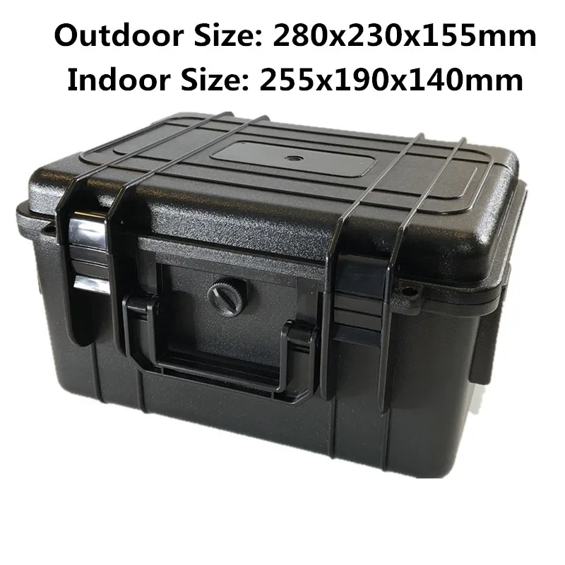 280x230x155mm Водонепроницаемый ABS жесткий чехол с пеной ударопрочный камера для хранения ювелирных изделий герметичный ящик Безопасности Контейнер для выживания на открытом воздухе сухая коробка - Цвет: 280x230x155mm
