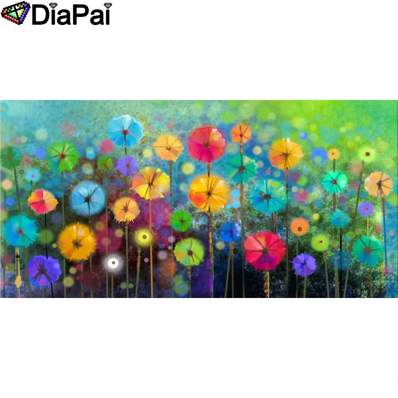 

DIAPAI Diamond Painting 5D DIY 100% Full Square/Round Drill "Colorful dandelion" Diamond Embroidery Cross Stitch 3D Decor A18513