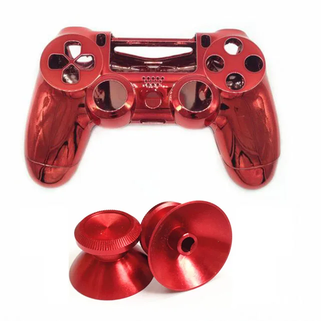 Чехол для PS4 Chrome передняя и задняя крышки корпуса алюминиевая крышка аналоговых