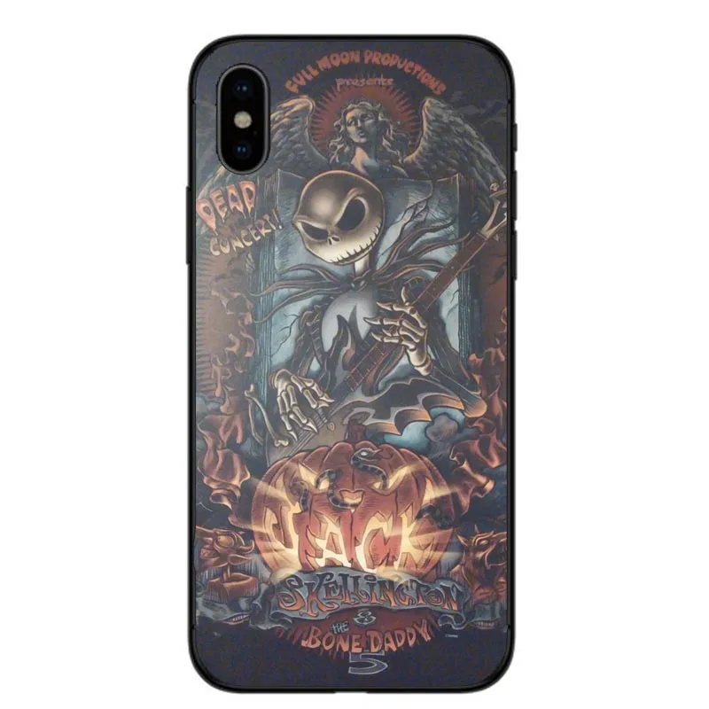 Мягкий силиконовый чехол для телефона Jack Skellington с забавными выражениями на