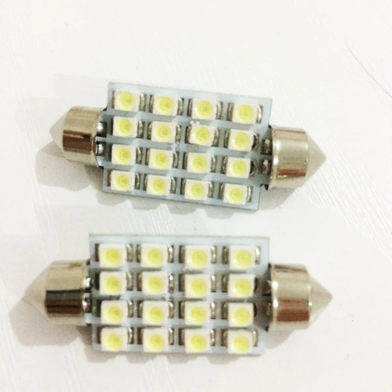 

100x 12V 24V Super Bright C5W 31mm 36mm 39mm 41mm White 3528 1210 16 SMD Festoon Dome LED Light Bulbs Interior Reading Lamps
