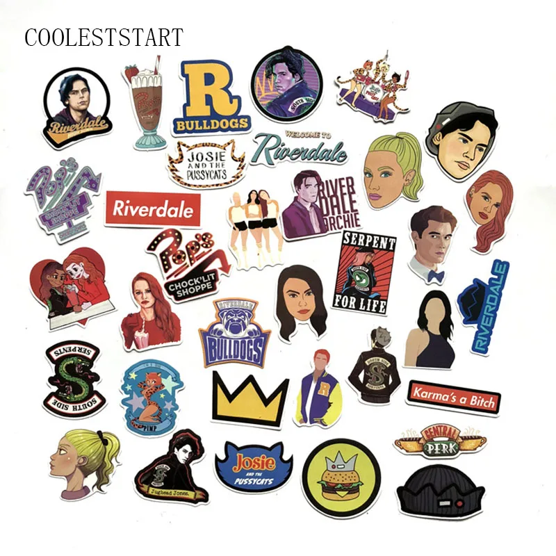 35 шт./лот ривердейл наклейка для ноутбука скейтборда багажа автомобиля
