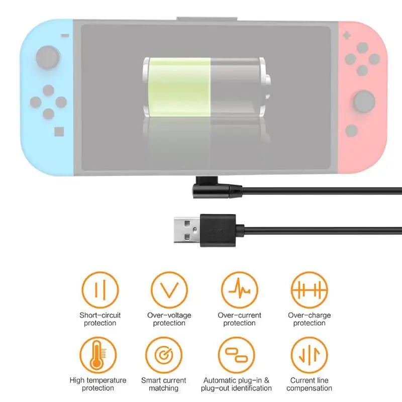Кабель для быстрой зарядки Nintendo Switch с углом 90 градусов 1 5 м | Электроника
