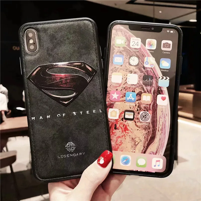 Для iphone X XS Max XR чехол Marvel Мстители Капитан Америка Железный человек Бэтмен кожа