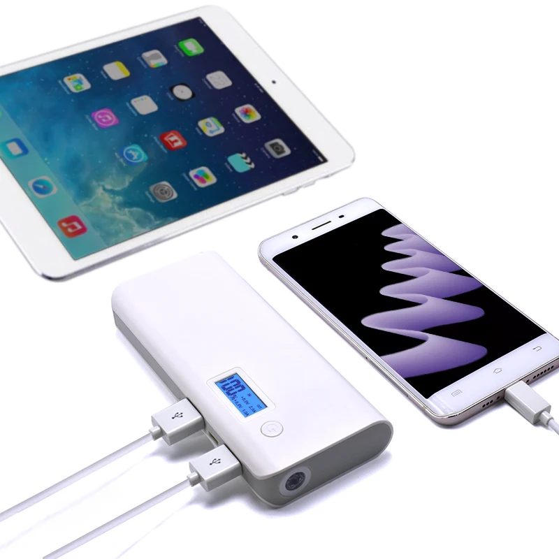Внешний аккумулятор 10000 мАч с двумя USB зарядными внешними аккумуляторами