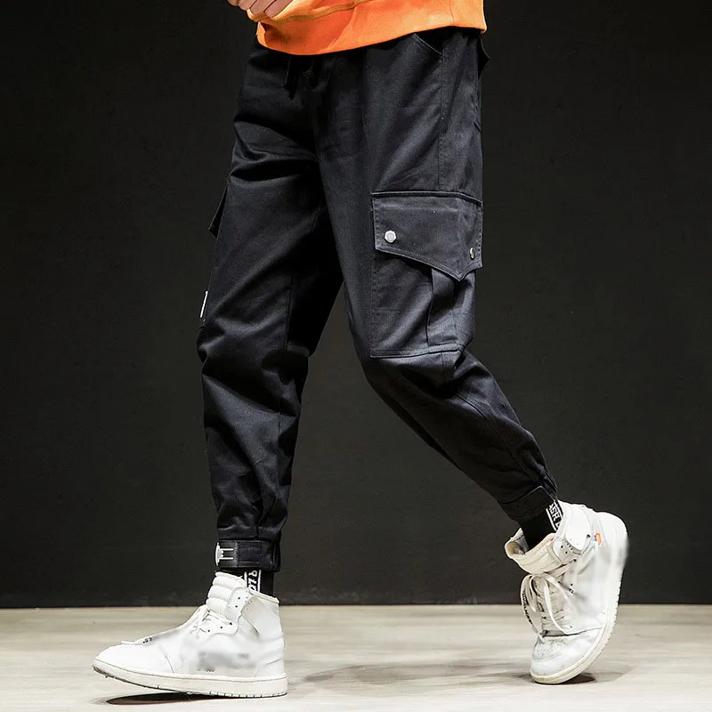FALIZA Мужские брюки карго уличная Повседневное Jogger Модные прочные хип-хоп боковые