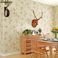 beibehang papel de parede 3d vintage pastoral flowers wallpapers for living room bedroom floral wallpaper roll mural wall papers