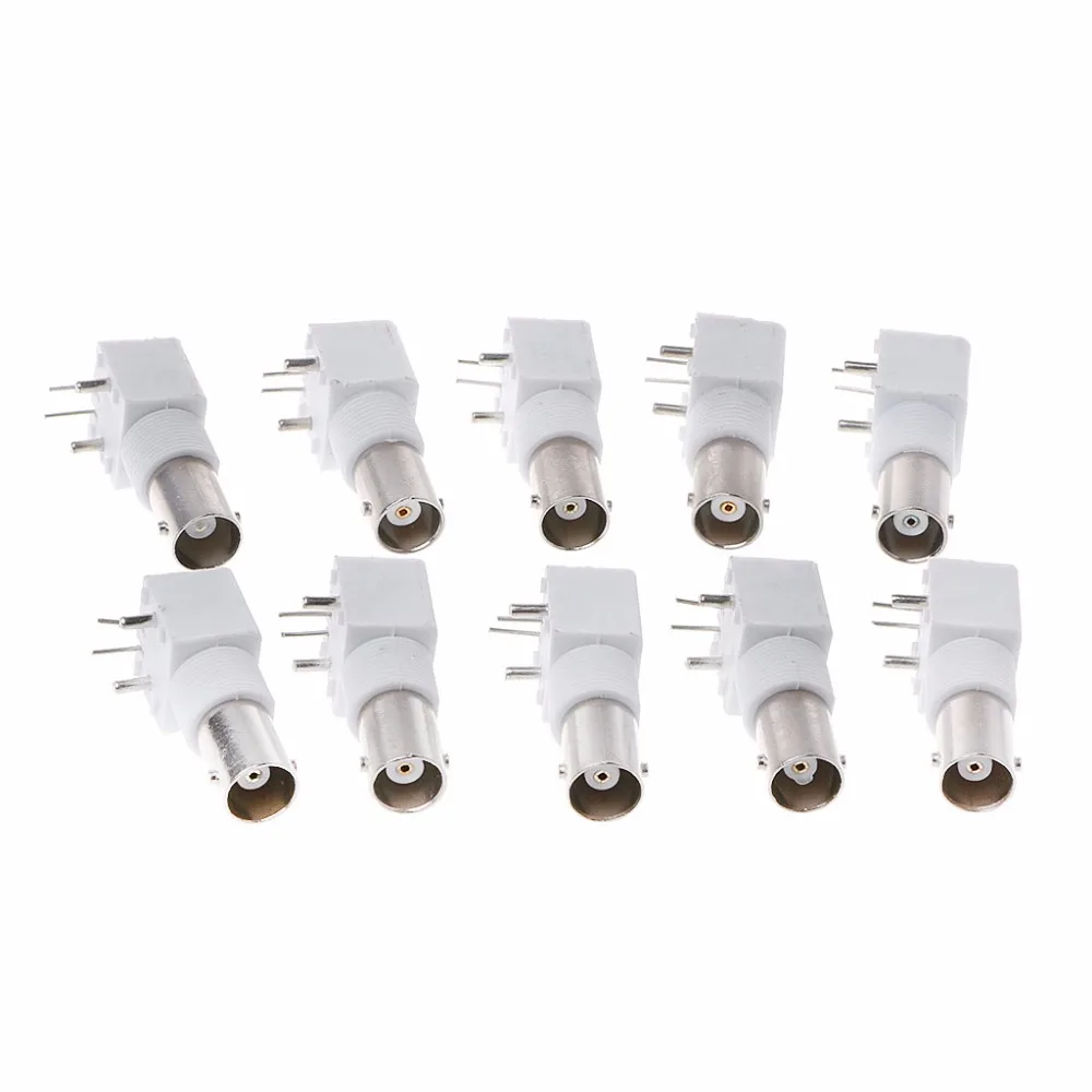 10 шт./компл. плата PCB Mount прямоугольный BNC Женский Разъем с гайкой перегородкой |