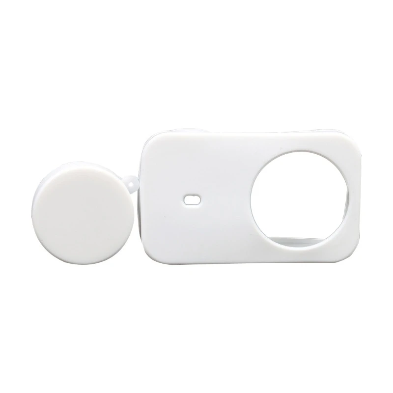 White Мягкий силиконовый чехол с защитной крышкой объектива для камеры Xiaomi Mijia 4K - Цвет: White