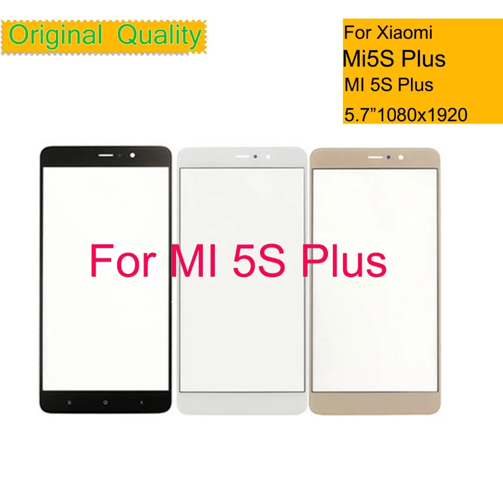 10 шт./лот для Xiaomi MI5S Plus Mi 5S панель с сенсорным экраном Передняя внешняя стеклянная