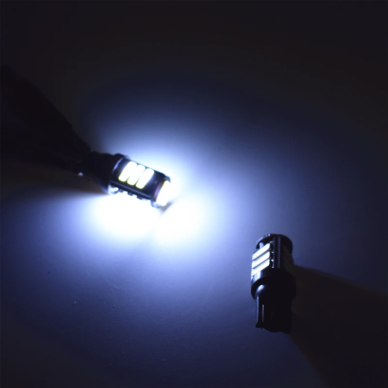 

10PCS W5W 168 147 192 T10 7020 11SMD Canbus No Error Free T10 Car Led Clearance Light License Plate Light Instrument lights 12V