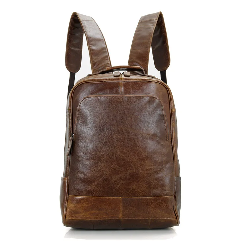 

Nesitu Vintage 100% Guarantee Real Skin Genuine Leather Men Backpacks Cowhide Women Backpack # M7347