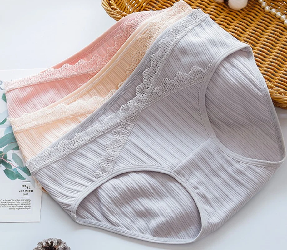 3 шт./лот хлопковое кружевное нижнее Белье для беременных с низкой талией трусы |