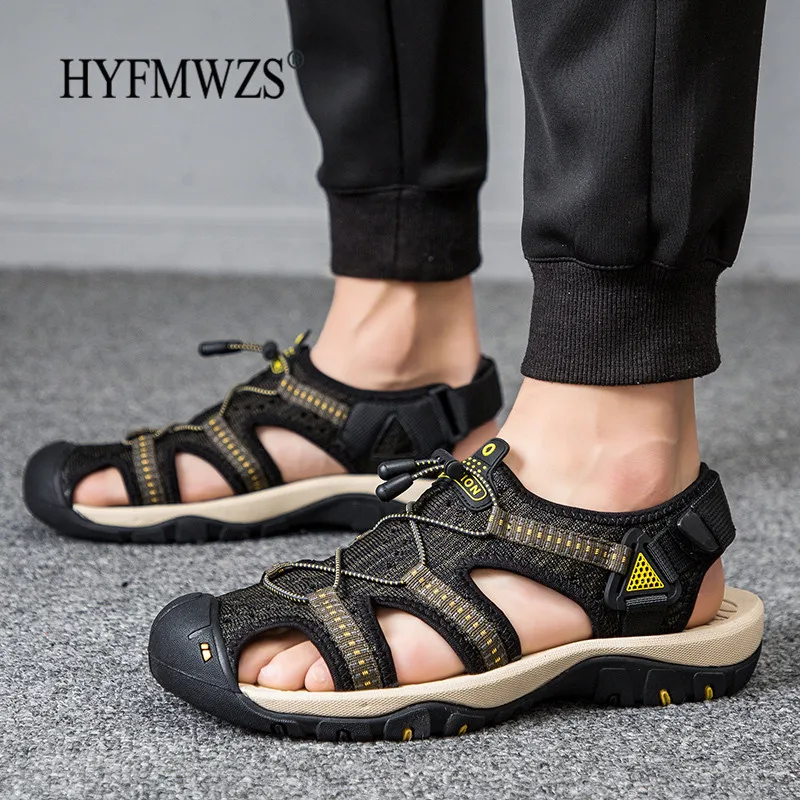 HYFMWZS Sandalias Hombre Krasovki/удобные сандалии г. нескользящие уличные сандалии пляжная обувь высококачественные сандалии
