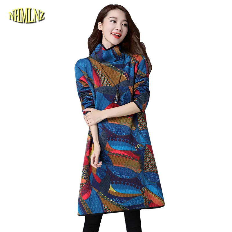 2020 осенне-зимнее женское платье высокого качества в национальном стиле
