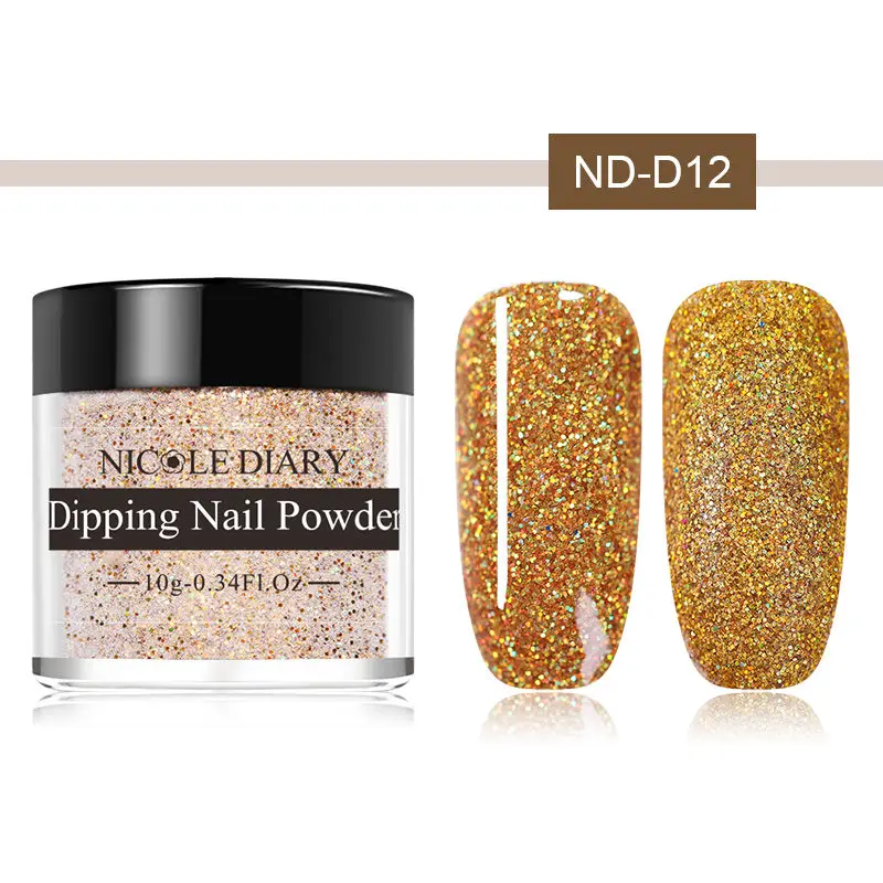 ND-D012 NICOLE DIARY 10 мл система погружения Порошковая голографическая Хамелеон профессиональный дизайн ногтей украшения красочные блестящие ногтей маникюр - Цвет: ND-D012
