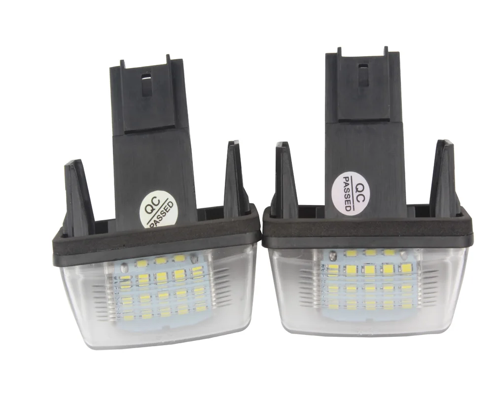 1 пара 18LED Автомобильные светодиодные лампы номерного знака для Peugeot 206/207/406/407 Citroen
