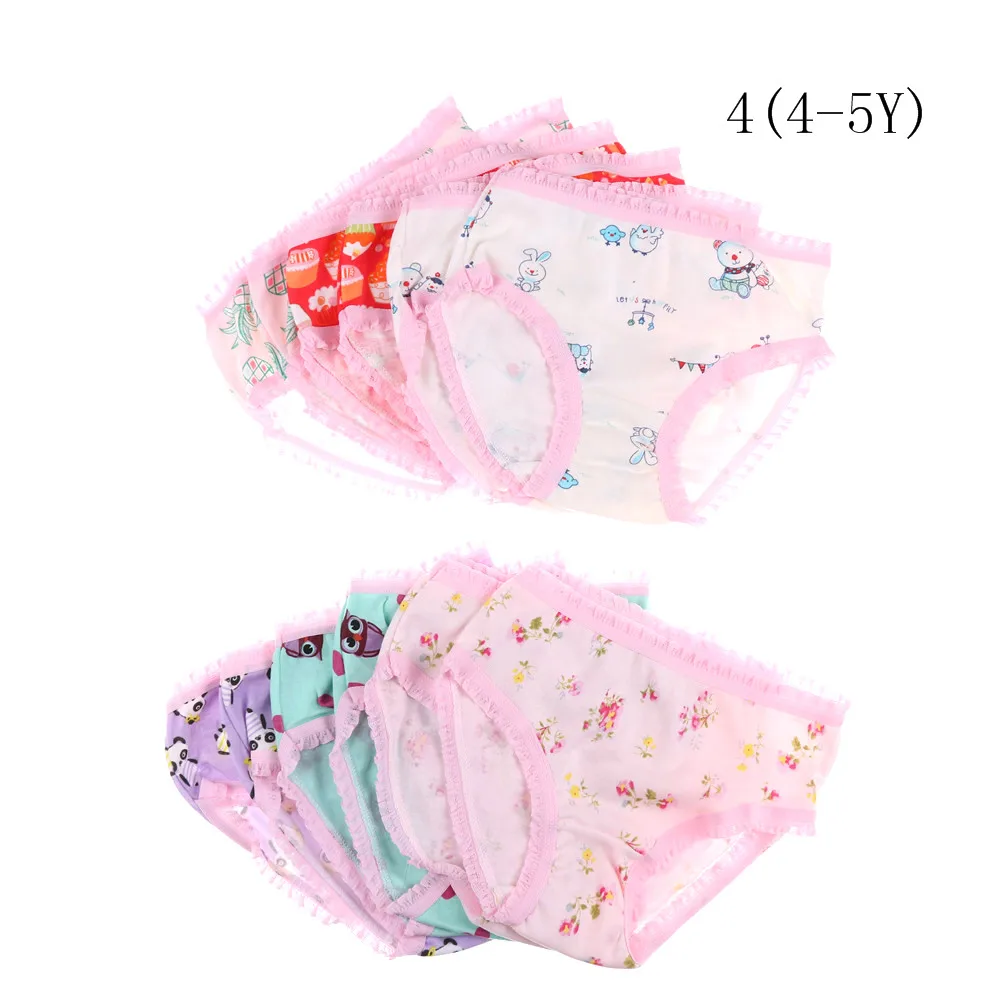 3-4Years 1 шт./лот; мягкое нижнее белье для маленьких девочек с героями мультфильмов; детские трусы с принтом для подростков; трусики для малышей; детская одежда с бантом для подростков - Цвет: 3-4Years