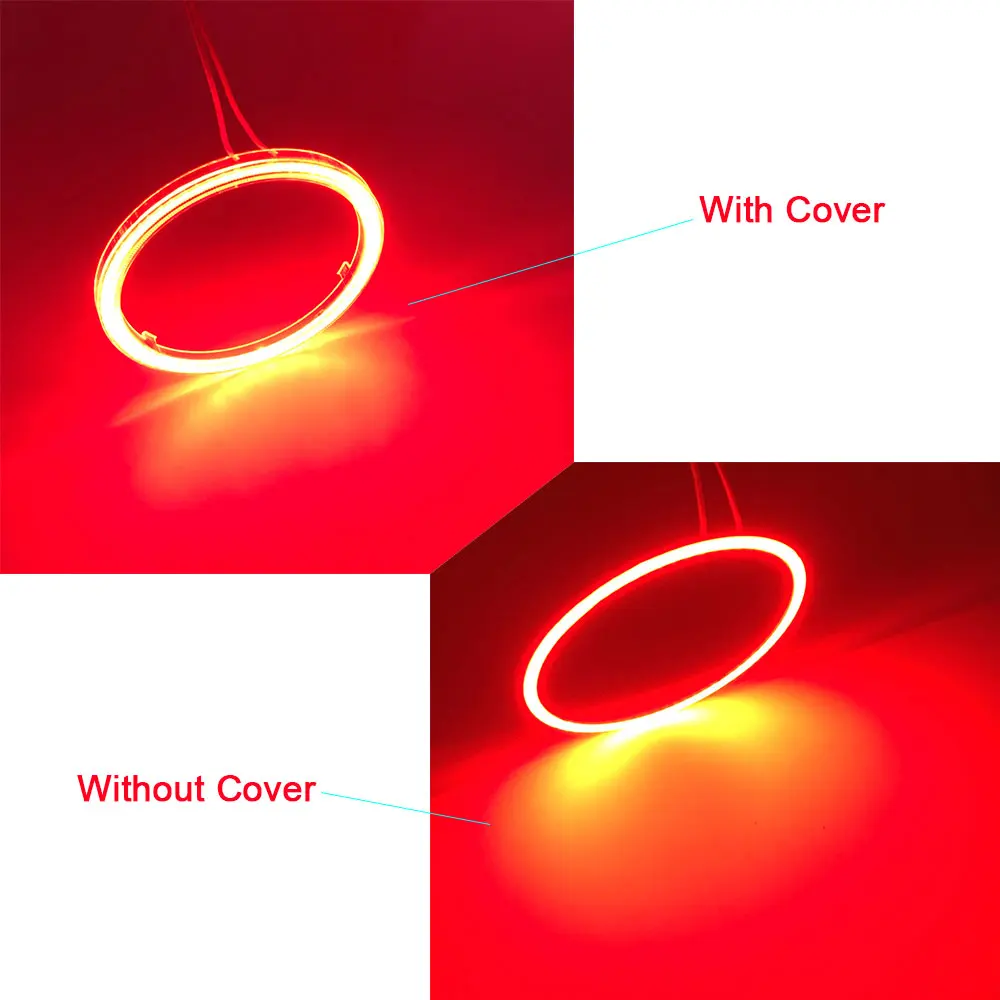 

1-Pair Angel Eye COB LED Light 6CM 7CM 8CM 9CM 10CM 11CM 12CM Round Ring LED Bulb for Car Daytime Running DRL Lamp Decor Lights