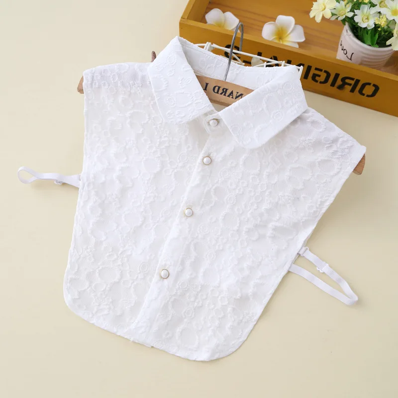 

Chiffon 2015 Wrinkle-resistant Necklace Fake Collar Decorative Collar White Shirt Women
