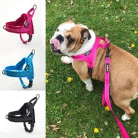 soft flannelette dog harness lightweight no pull pet harness with padded reflective vest harness for small and medium dogs