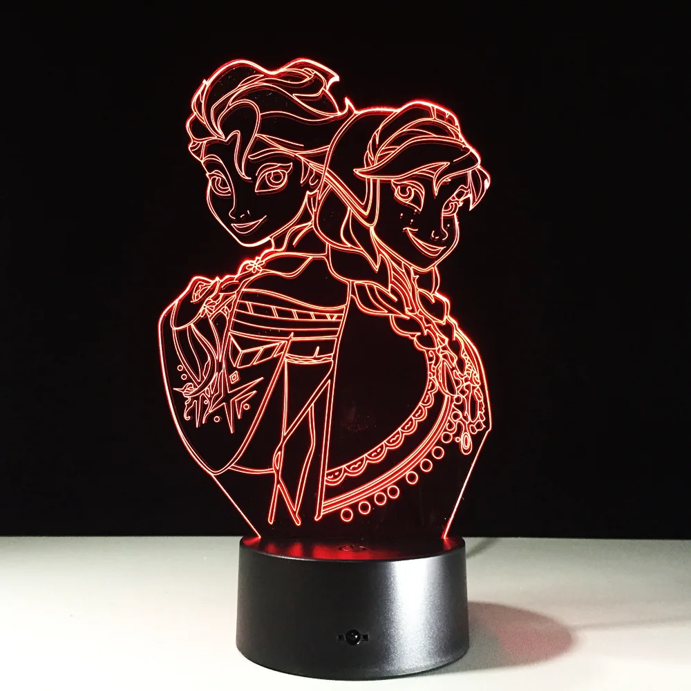 Детские игрушки куклы для девочек Анна и Эльза платье принцессы 7 LED Цвет