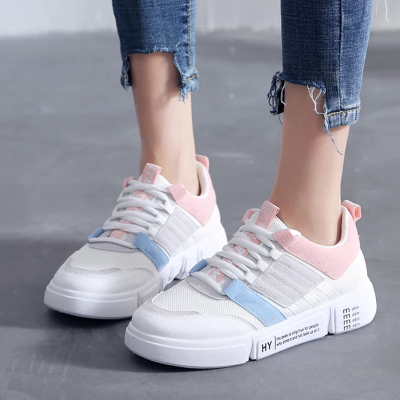 Женская Повседневная обувь 2019 летние женские кроссовки дышащие сетчатые женская