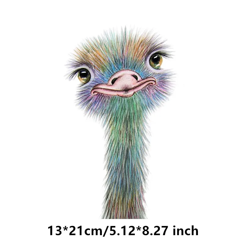Нашивки с термопечатью Ostrich наклейки для одежды футболок самодельные Аппликации