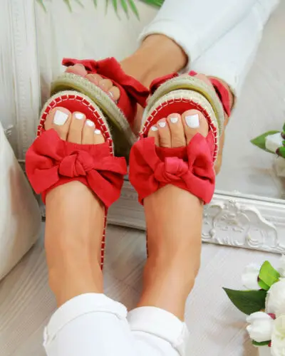 Вьетнамки; Zapatos De Mujer; модные шлепанцы с бантом; женские нескользящие шлепанцы; летняя пляжная обувь без застежки на плоской подошве
