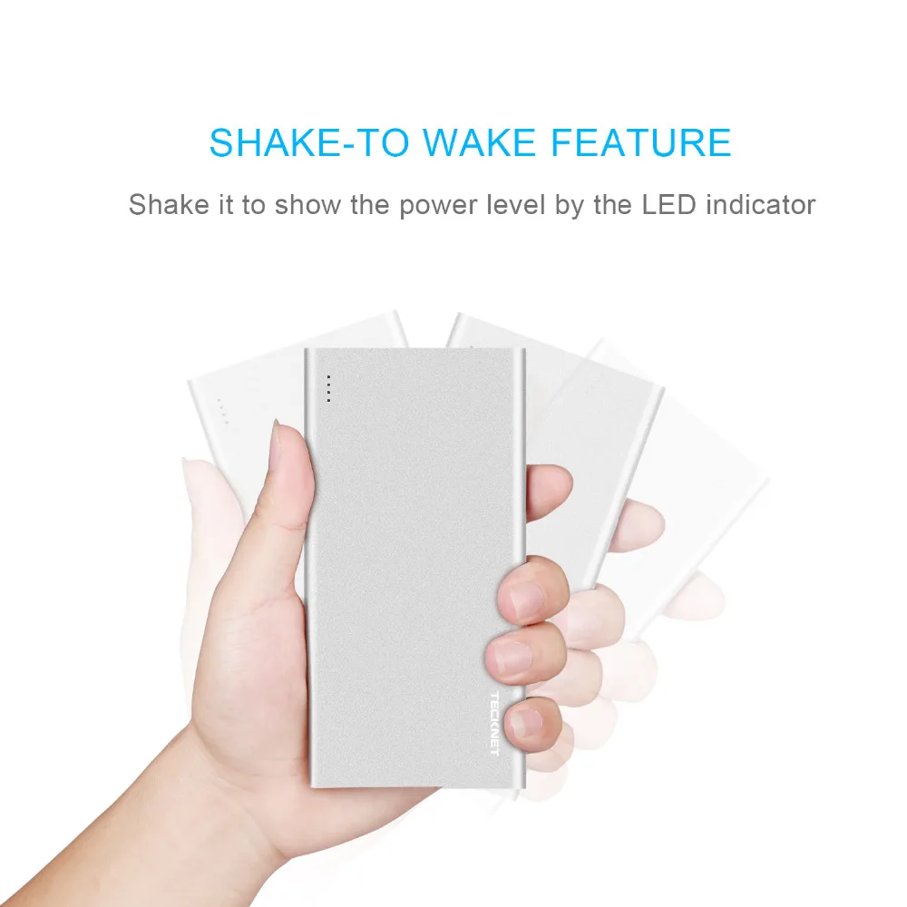 TeckNet power Bank 10000 мАч Dual USB внешний аккумулятор Оригинальное быстрое зарядное