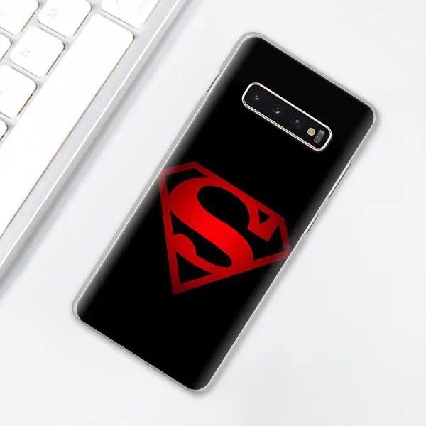 013 Значок "Супермен" с логотипом чехол для телефона для samsung Galaxy S10e S10 плюс S7 S8 S9 Plus, Note 8, 9, 10, плюс S10 5G M20 M30 жесткий чехол Coque - Цвет: 013