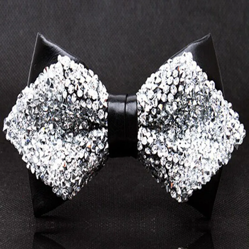 Men Fashion Bow Tie Refined Luxury Nightclub Super Diamond Wedding Shinning Rhinestones T1611 | Аксессуары для одежды