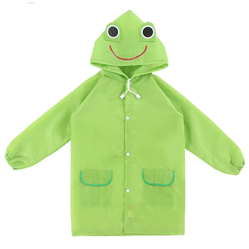 Green Keconutbear/водонепроницаемый детский плащ с рисунком животных; плащ-дождевик с милым кроликом для малышей; плащ-дождевик для студентов; детская одежда для дождливой погоды - Цвет: Green