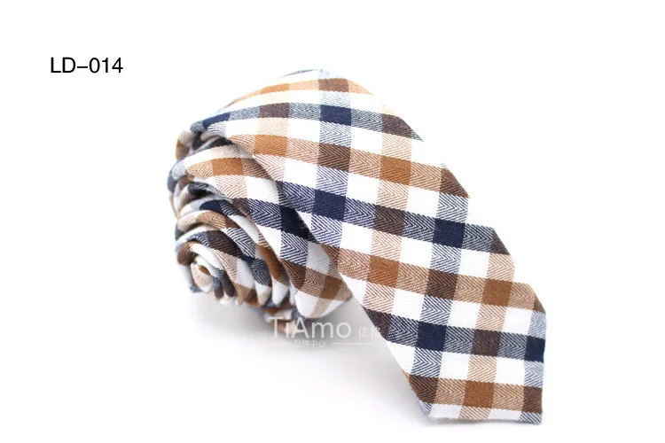 Мужской Хлопковый галстук модный клетчатый облегающий 5 см узкий в британском