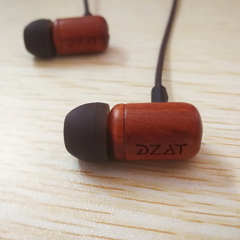 DZAT DF-10 df 10 из чистого дерева наушники-вкладыши бас HIFI Fever гарнитура наушники Auriculares с микрофоном и пультом дистанционного управления для iOS Android телефон