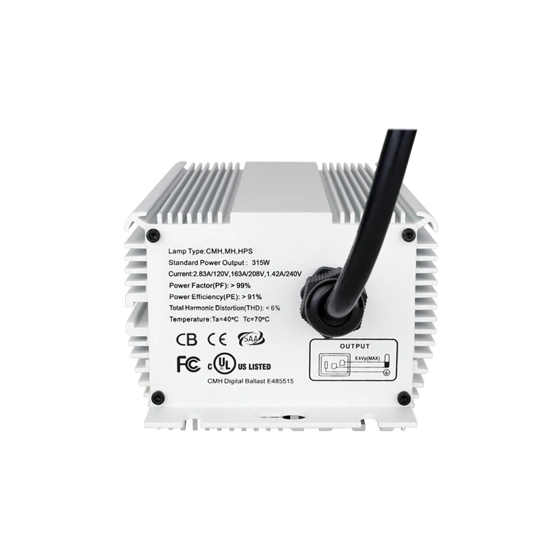 Профессиональный гидропоника 315W CMH/HPS светильник для выращивания цифровой электронный балласт комплект