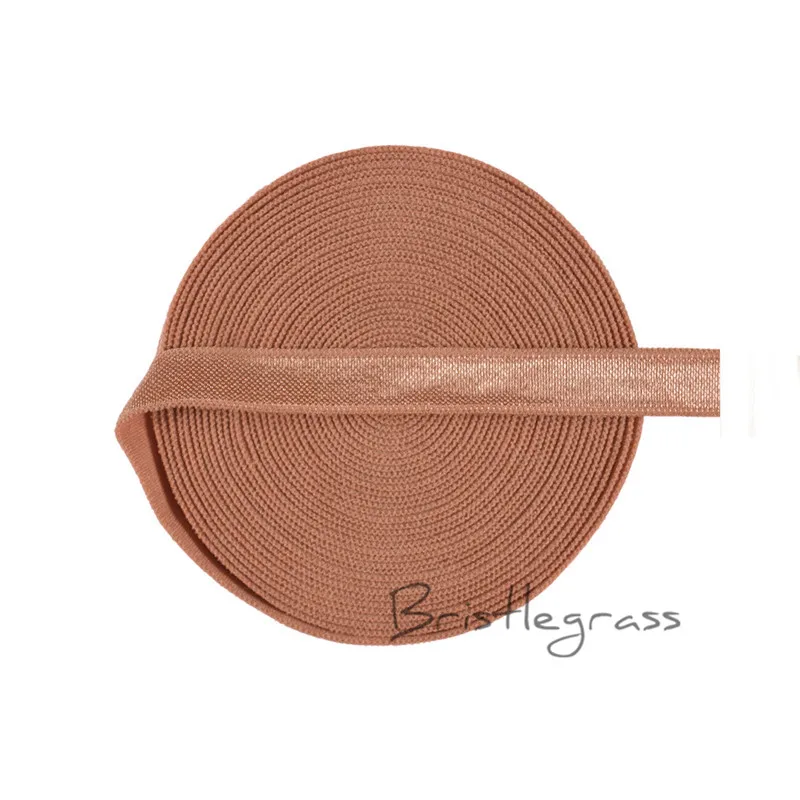 BRISTLEGRASS 5 ярдов 3/" 10 мм цельный спандекс атласная лента блестящая не откидывающаяся резинка повязка на голову бюстгальтер ремень платье кружевная отделка DIY шитье