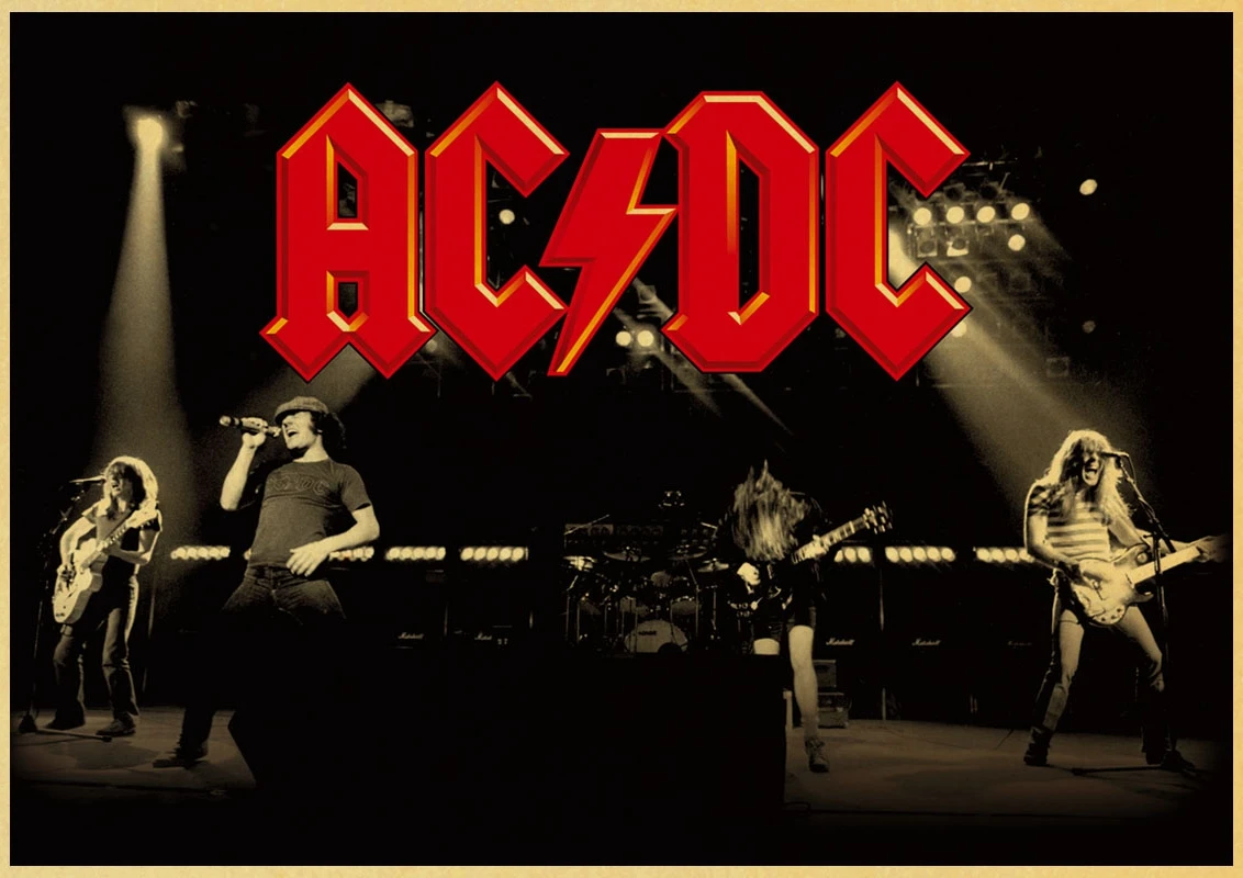Австралийский рок-группа AC/DC ретро постер ВИНТАЖНЫЙ ПЛАКАТ настенный Декор для дома Бар Кафе высокое качество печать рисунок