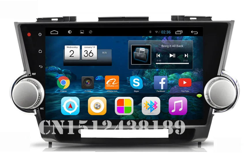 1024 * 600 10.1 &quot пк автомобиля android-автомобильный dvd-плеер radioFor Toyota Highlander 2009 2010 2011 2012 2013