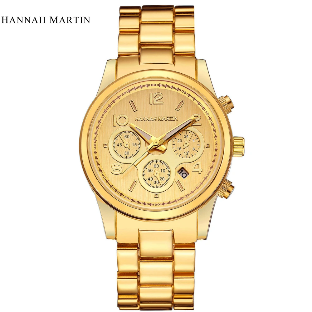 Hannah Martin брендовые кварцевые часы для женщин из нержавеющей стали Datejust мужские