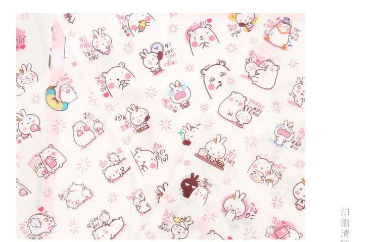 24 упак./лот Cute Bear в любовь декоративные Наклейки клей Наклейки сделай сам украшения дневник канцелярские Наклейки Детский подарок