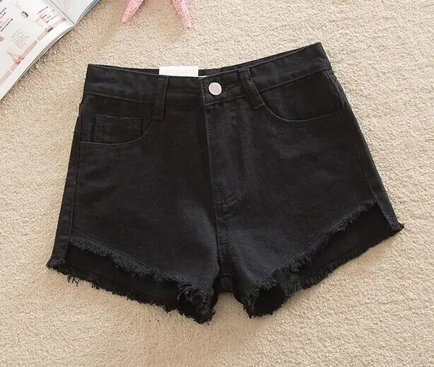 Джинсовые шорты с высокой талией для женщин 2016 брендовые Стильные джинсы
