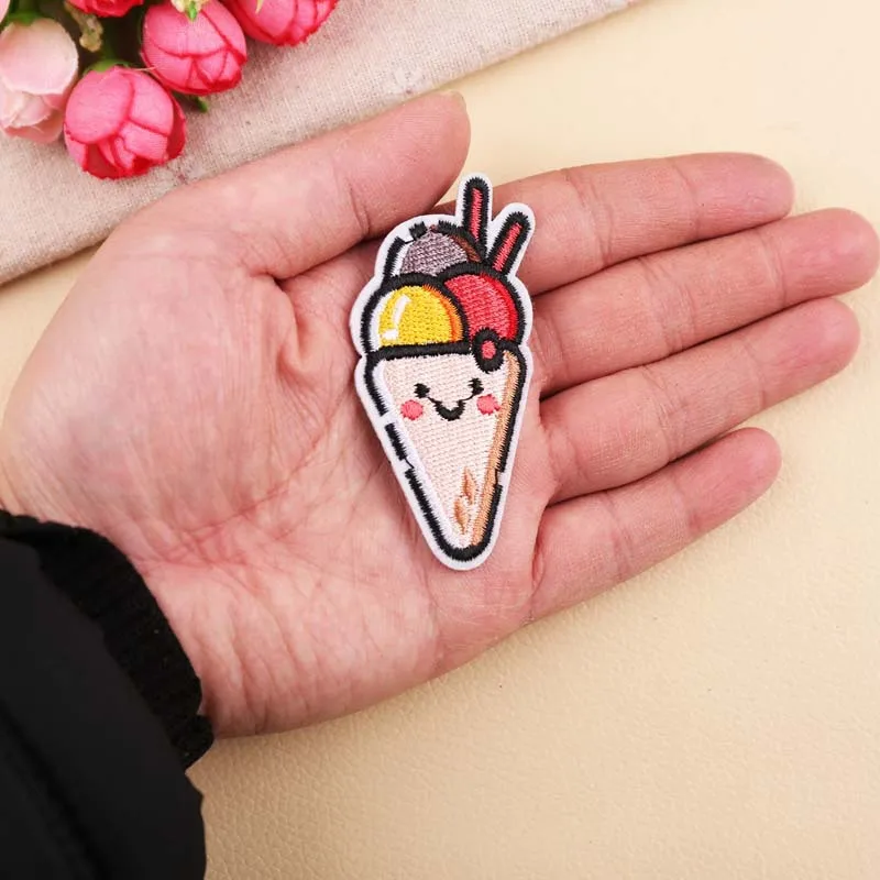 Мороженое напитка &quotлюбовь&quot одежда украшения нашивки на одежду Утюг вышитые