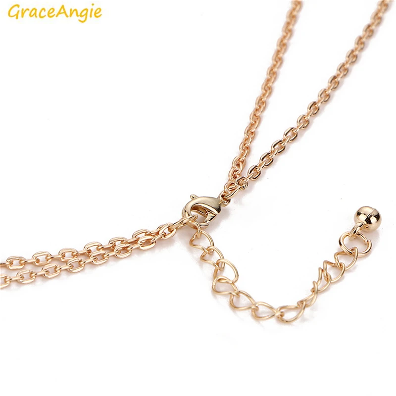 GraceAngie 1 шт. двухслойная многоцветная Подвеска из натурального камня ожерелье