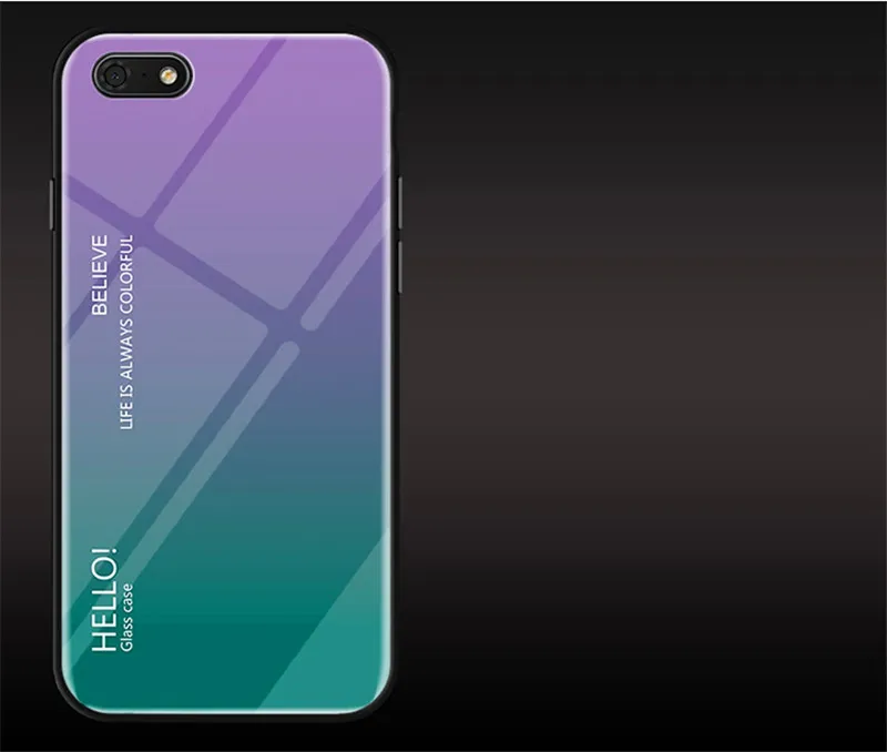 Чехол для huawei Honor 7A DUA L22, градиентный чехол Aurora из закаленного стекла, чехол для телефона huawei Honor 7A Honor7A DUA L22 5,45"